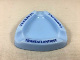 French Line Compagnie Generale Transatlantique Blue Ashtray From France Cgt