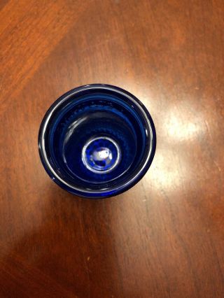Vintage Westmoreland Glass Colbolt Blue Just A Thimble Full Jigger 4