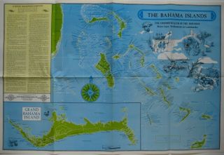 Colorful History Map Bahamas West Indies Freeport Lucaya Bimini Andros Bahamia