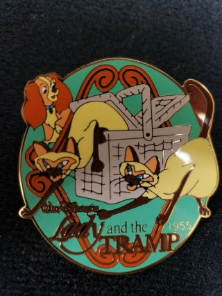 Disney Pin Le 2400 Si & Am History Of Art Japan Lady & The Tramp Siamese Cats
