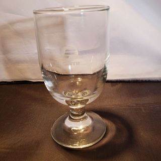 Vintage Frontier Airlines Clear Cocktail Glass,  4.  5 " Tall,  - Vg