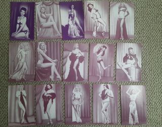 1940s - 50s Exhibit Supply Co.  Placards X15 Pinup Girls