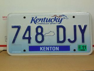 748 Djy = November 2006 Kenton County Kentucky Unbridled Spirit License Plate