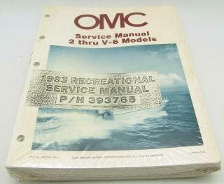 1983 Omc Service Manuals 2 Thru V - 6 Models Nos Pack P/n 393765