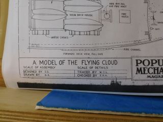 PRINT Flying Cloud Blueprint Popular Mechanics Set of 7 prints 6