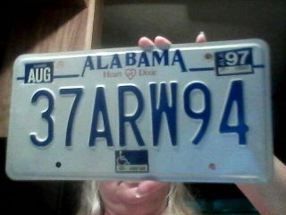 1997 Alabama Handicapped License Plate