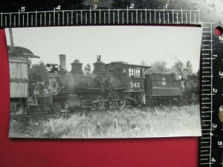 B&w Photo Of Denver & Rio Grande Western Railroad 2 - 8 - 0 Locomotive 345 Gunnison