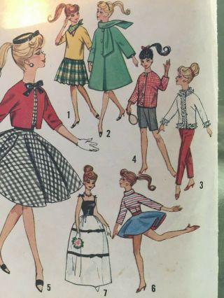 Simplicity pattern 4700 for Barbie 11 1/2 