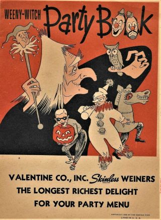 Halloween Weeny - Witch Party Book With Masks Valentine Co.  1955