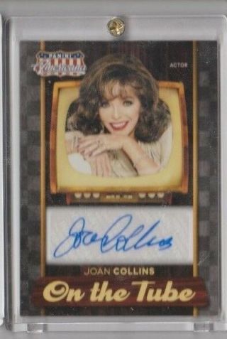 Panini Americana Autograph Trading Card On The Tube Joan Collins (holder)