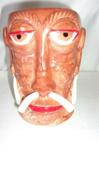 Vintage Mr.  Bali Hai Headhunter Tiki Mug Concave Bottom W/ Japan Sticker No Lid