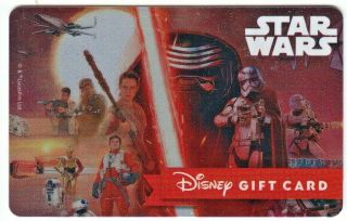 STAR WARS 2 Gift Card STAR WARS Disney DISNEY for collectors 3