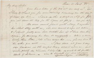 Jan.  1865 Rome Ny Civil War Letter - Would Be Glad If Lincoln Went To Siberia