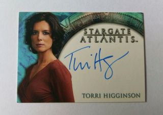 Stargate Atlantis Autograph Auto Card Torri Higginson As Dr.  Elizabeth Weir