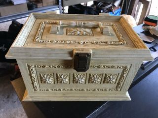 Max Klein Vintage Plastic/ivory Sewing Box No Tray Sc - 1280 12x8x7