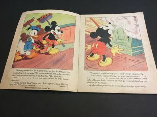 Vintage Walt Disney ' s 1938 Donald Duck Mickey Mouse Whitman Picture Book Comic 3