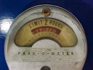1950s PARK O METER Coin Op PARKING METER 2 Hour Limit 2