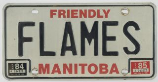 Manitoba Personalized License Plate - Calgary Flames Nhl Hockey Team