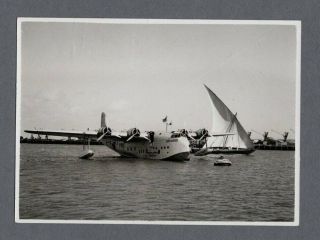 Imperial Airways Short Empire Flying Boat Centaurus Karachi Harbour Old Photo