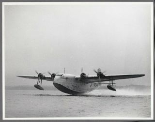 Imperial Airways Short Empire Flying Boat G - Adhm Vintage Photo Caledoni