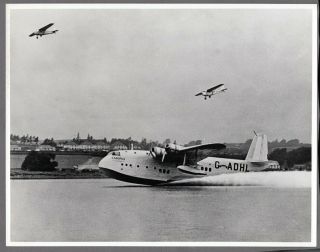 Imperial Airways Short Empire Flying Boat G - Adhl Vintage Photo Canopus