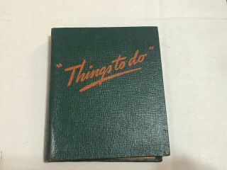 Vintage Things To Do Notebook Calendar Book (b005)