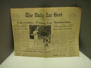 Daily Tarheel Newspaper Univ.  Of North Carolina Unc Chapel Hill Sept 30,  1969