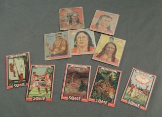 Goudey Gum Trading Cards - 5 American Indian Chiefs & 5 Boy Scout - 10 100