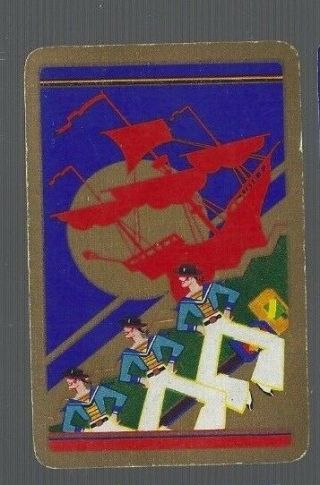 Playing Swap Cards 1 Vint Hornpipe Dancers Off The Ship Deco Deluxe 792