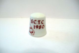 Thimble Vintage Bone China Audre " S.  C.  T.  C.  1980 " California