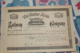 Grouping Of Chester Pa Traction / Railroad Stocks 7 Total