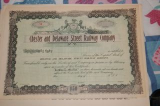 Grouping of Chester Pa Traction / Railroad Stocks 7 Total 3