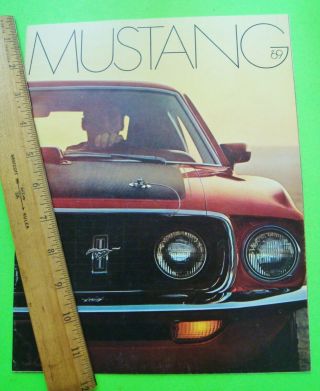1969 Ford Mustang Color Brochure 16 - Pgs Mach I Coupe Convertible Xlnt