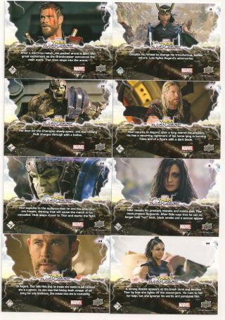 Thor : Ragnarok Complete Set (50 Cards) 2017 Upper Deck 2