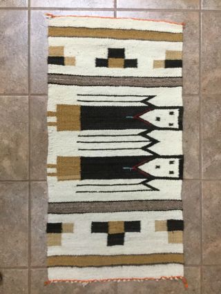 Vintage Native American Navajo Yei Textile Gallup Throw 2