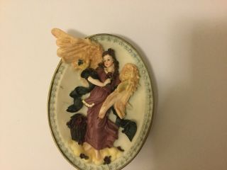 Angel Plate 3 D Wings And Roses Wall Plate