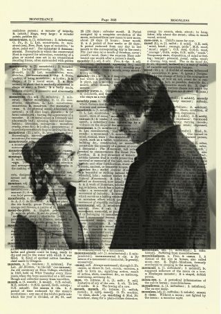 Han Solo & Princess Leia Star Wars Dictionary Art Print Picture Poster Vintage 2