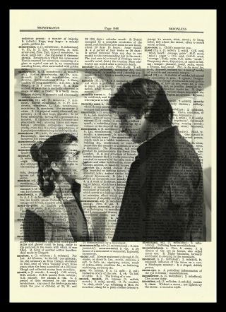 Han Solo & Princess Leia Star Wars Dictionary Art Print Picture Poster Vintage 3