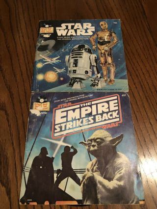 Vintage Star Wars Record Read Along Books