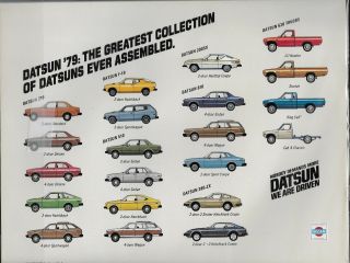 Vintage 1979 Datsun Color Sales Brochure Old Stock