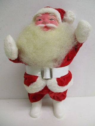 Vintage 9.  5 " Red Faced Santa Claus Standing Figure