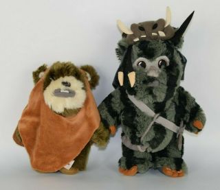 Set Of 2 Disney Parks Star Wars Wicket & Teebo Ewoks Plush Collectible Gift