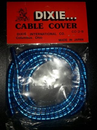 Nos Blue Cable Wrap Coil Cover Motorcycle / Bicycles / Scooters Antique Vintage