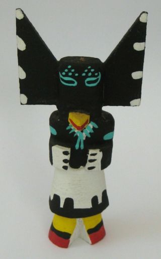 Kachina Zuni Crow.  Handmade & Signed By Pooley.  5.  25 ".  Native American Wood Doll