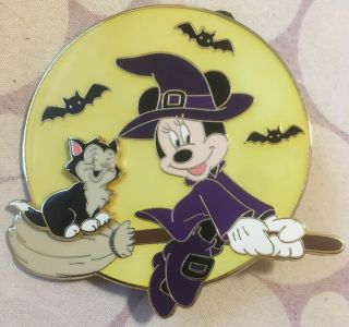 Disney Pin Halloween Minnie Mouse And Figaro Le350