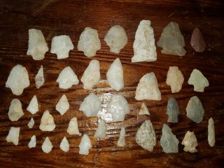 Authentic Quartz Clear Crystal Stone Native American Arrowheads Ky/tn/il/nc/wi