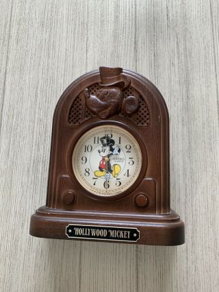 Seiko Quartz Japan: Vintage Walt Disney " Hollywood Mickey " Mouse Alarm Clock