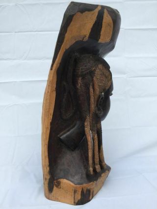 African Primitive Carved Wood Figural Woman Wooden Sculpture Antique 3