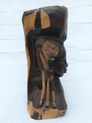 African Primitive Carved Wood Figural Woman Wooden Sculpture Antique 6