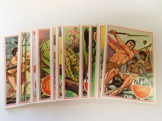 34x Diff Vintage 1966 Banner Tarzan Trading Cards Partial Set Ex,  /nrmt Cond